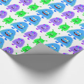Niedlichen kleine Monster Geschenkpapier (Ecke)