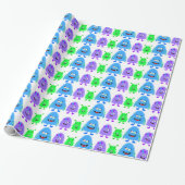 Niedlichen kleine Monster Geschenkpapier (Ungerollt)