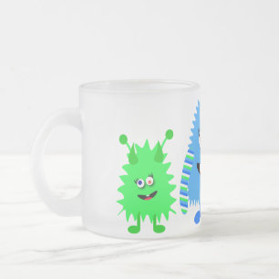 Niedlichen kleine Monster Mattglastasse