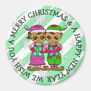 Niedlichen kleine Weiße Weihnachten Magnet