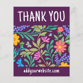 Niedlichen Lila Blumenbezug Vielen Dank für Ihre B