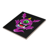 Niedlichen Lila Menschen essen Monster Fliese (Seite)