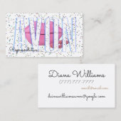 Niedlichen Lippen Telefonkonfetti personalisiert A Visitenkarte (Vorne/Hinten)