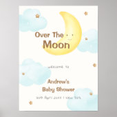 Niedlichen Minimalistischen über der Mond Babydusc Poster (Vorne)