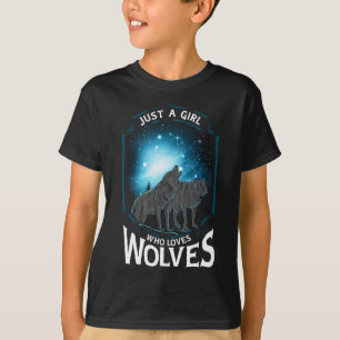 Niedlichen nur ein Mädchen, das Wolfen Lone Wolf L T-Shirt