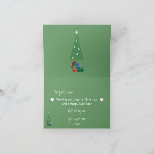 Niedlichen Paar frohe Weihnachten bis zum One I Li (Innenseite)