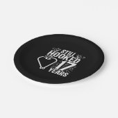 Niedlichen Paare zum 17. Geburtstag Verheiratet 17 Pappteller (Schrägansicht)