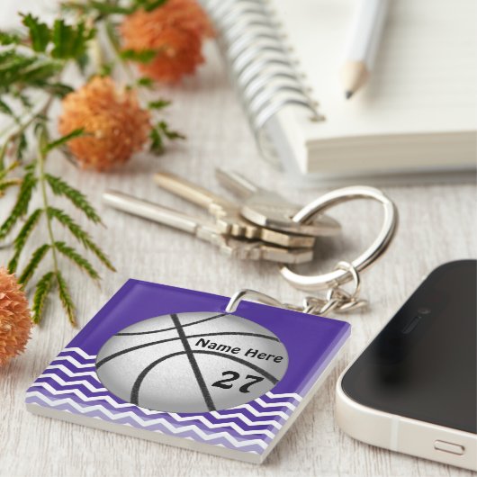 Niedlichen Personalisierte Basketball-Schlüsselanh Schlüsselanhänger (Vorderseite rechts)
