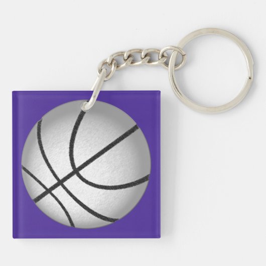 Niedlichen Personalisierte Basketball-Schlüsselanh Schlüsselanhänger (Rückseite)