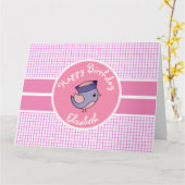 Niedlichen Personalisierte Mädchen - Schönheit zum Karte (Gelbe Blume)