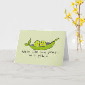 Niedlichen personalisierten Erbsen in einer Podgru Karte (Gelbe Blume)