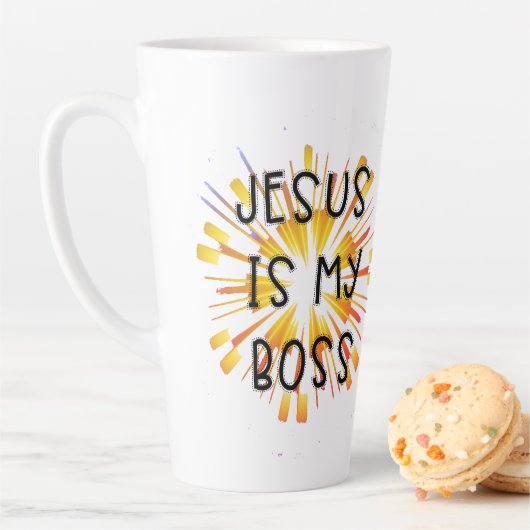 Niedlichen Personalisierten JESUS IST MEIN BOSS Milchtasse (Beispiel)