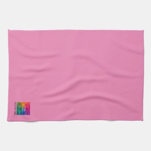 Niedlichen Pink für Ihr Firmenlogo hinzufügen Geschirrtuch (Horizontal)