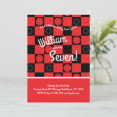 Niedlichen Schachbretts Board Games Kindergeburtst Einladung (Stehend Vorderseite)