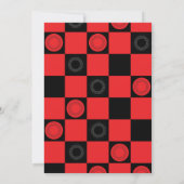 Niedlichen Schachbretts Board Games Kindergeburtst Einladung (Rückseite)