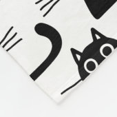 Niedlichen schwarzen Haustier-Katzen-Liebhabers Fleecedecke (Ecke)