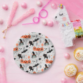 niedlichen Teller zwischen Papier und Grau (Party)