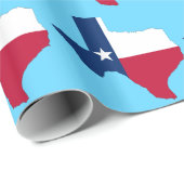 Niedlichen Texas Staat Red White Blue Geschenkpapier (Rolleneckpunkt)