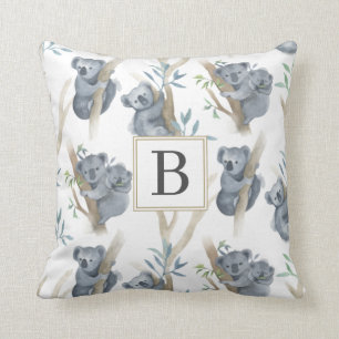 niedlichen Tiere Koala Mit Monogramm Baby Kinderzi Kissen
