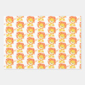 Niedlichen Tiere Safari Dschungel Elefant Giraffe  Geschenkpapier Set (Vorderseite 3)