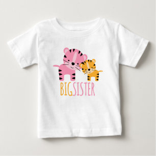 Niedlichen Tiger-"große Schwester-" Mädchens Baby T-shirt