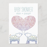 Niedlichen Tonnen LIEBE Elefant Baby Dusche Neutra