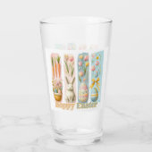 Niedlichen Vier vertikale Wasserfarbe Osterfeier Glas (Rückseite)