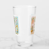 Niedlichen Vier vertikale Wasserfarbe Osterfeier Glas (Links)