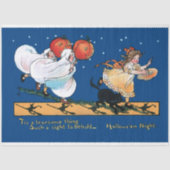 Niedlichen Vintage Kinder, die zu Halloween-Abend  Seidenpapier (Vorderseite)