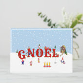 ⛄ Niedlichen Weihnachtsgnomes G-Weihnachten Feiertagskarte (Stehend Vorderseite)
