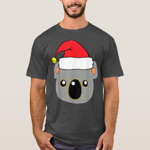 Niedlichen Xmas Koala Claus Bär Hat Frohes Weihnac T-Shirt