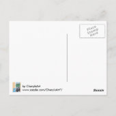 Niedlichen zwei Cats Bird Watching Postkarten (Rückseite)