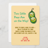 Niedlichen zwei Erbsen in einer Pod-Dusche laden Save The Date (Vorne/Hinten)