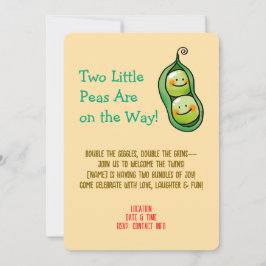 Niedlichen zwei Erbsen in einer Pod-Dusche laden Save The Date