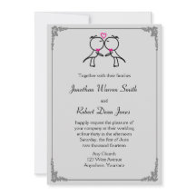 Niedlichen zwei Gärten, die Gay Wedding Einladung