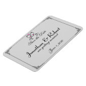 Niedlichen zwei Gärten, die Gay Wedding küssen, re Magnet (Linke Seite)