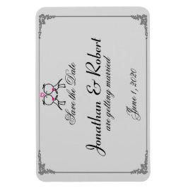 Niedlichen zwei Gärten, die Gay Wedding küssen, re Magnet