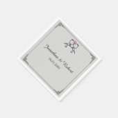 Niedlichen zwei Grooms küssen Gay Wedding Napkin Serviette (Ecke)