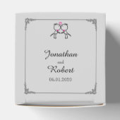 Niedlichen zwei Grooms küssen schwule Gastgeschenk Geschenkschachtel (Oben)