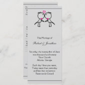 Niedlichen zwei Grooms küssen schwule Hochzeit Programm (Vorne/Hinten)