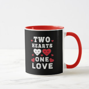 Niedlichen zwei Herzen eine Liebe Geburtstag Valen Tasse