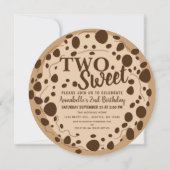 Niedlichen zwei süße Kekse Kinder am zweiten Gebur Einladung (Vorderseite)