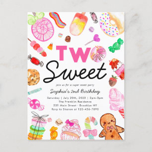Niedlichen zwei SWEET Candy Land Kids Candyland Ge Postkarte