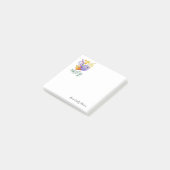 Niedlichen zwei Vögel - Individuelle Name Post-it Klebezettel (angewinkelt)