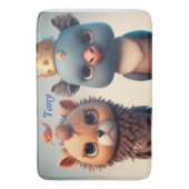 Niedlichen zwei Wildtierfreunde Badematte (Vorderseite Vertikal)