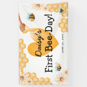 Niedlicher 1. Biettag! Erster Geburtstag Banner (Vertikal)