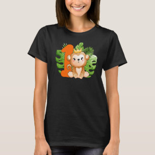 Niedlicher 1. Geburtstag Jungen Affe 1 Jahre Alte T-Shirt