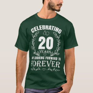 Niedlicher 20. Hochzeitstag für Paare Verheiratet T-Shirt