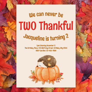 Niedlicher 2. Herbst Erntedank 2. Geburtstag Einladung