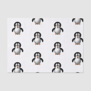 Niedlicher 3-D-Blick munterer Pinguin Seidenpapier